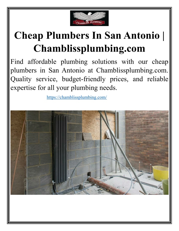 cheap plumbers in san antonio chamblissplumbing