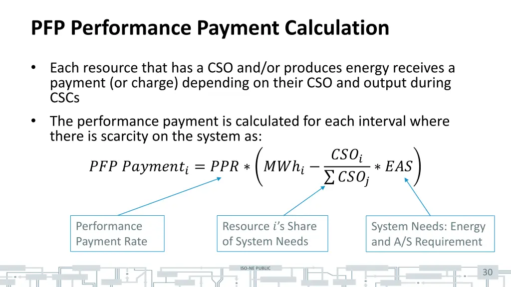 pfp performance payment calculation