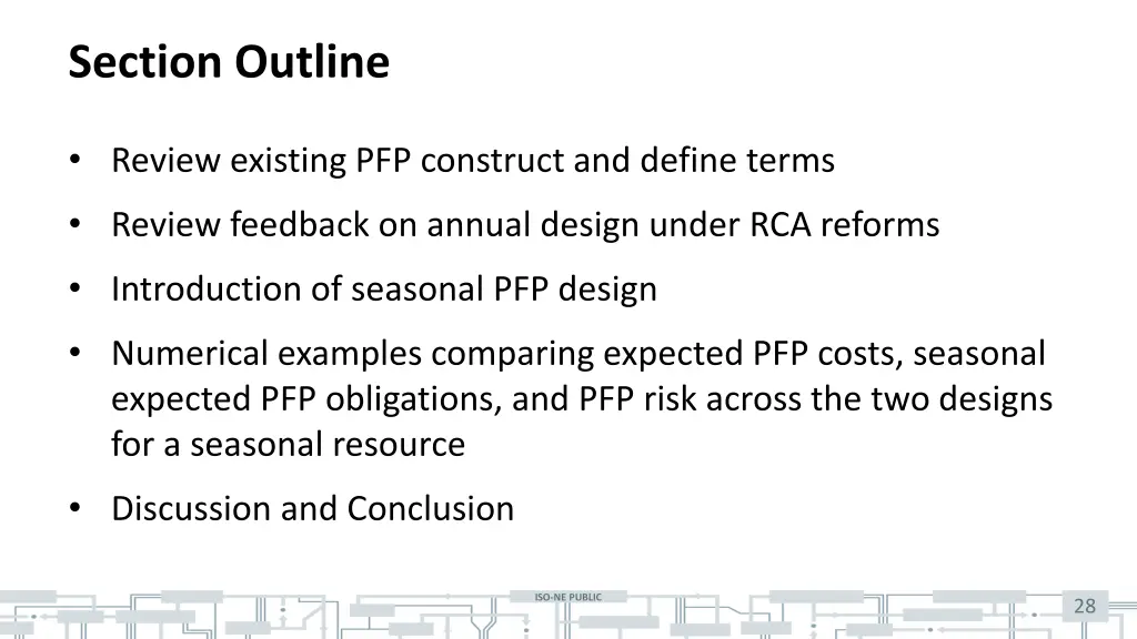 section outline