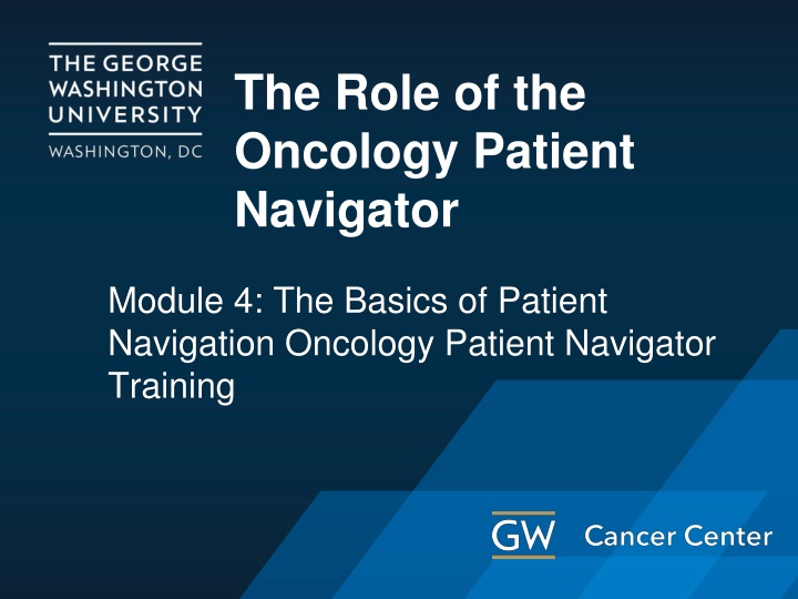 the role of the oncology patient navigator