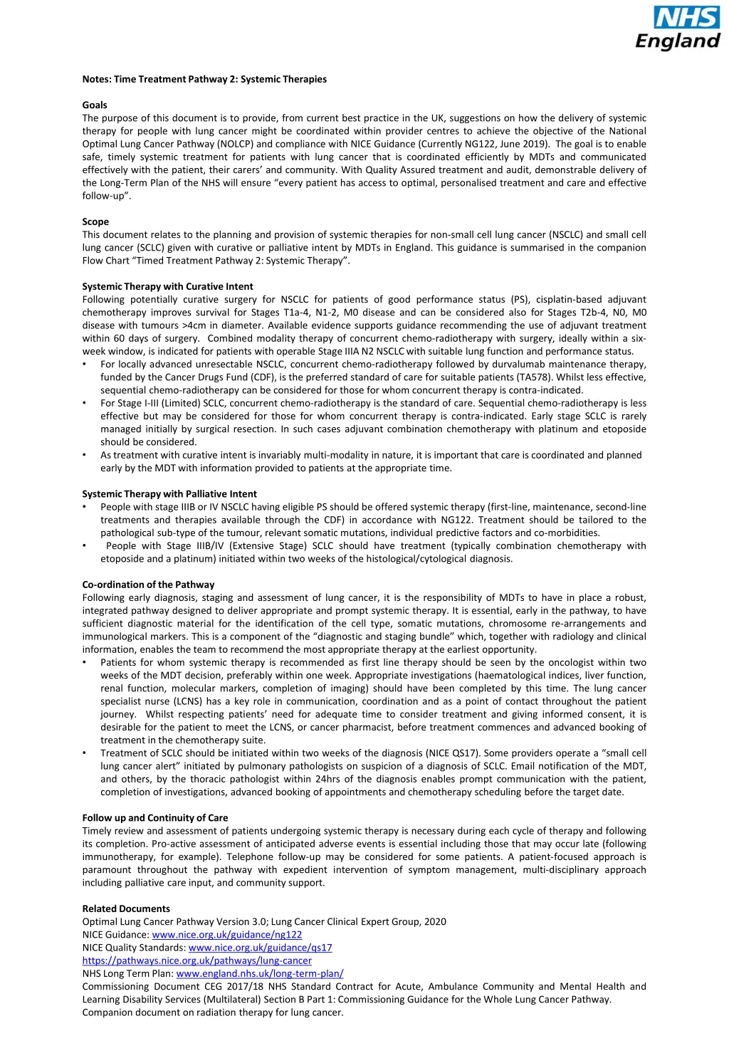 notes time treatment pathway 2 systemic therapies