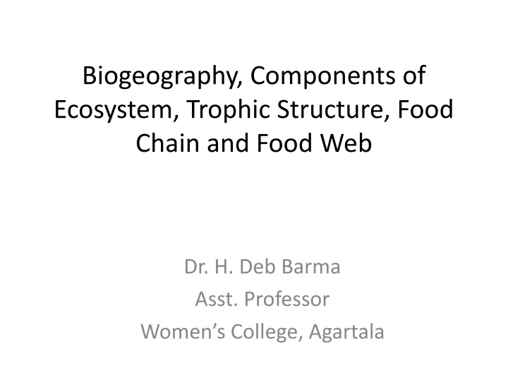 biogeography components of ecosystem trophic