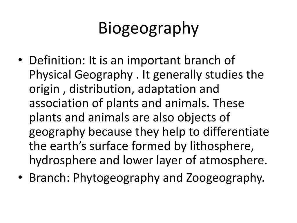 biogeography