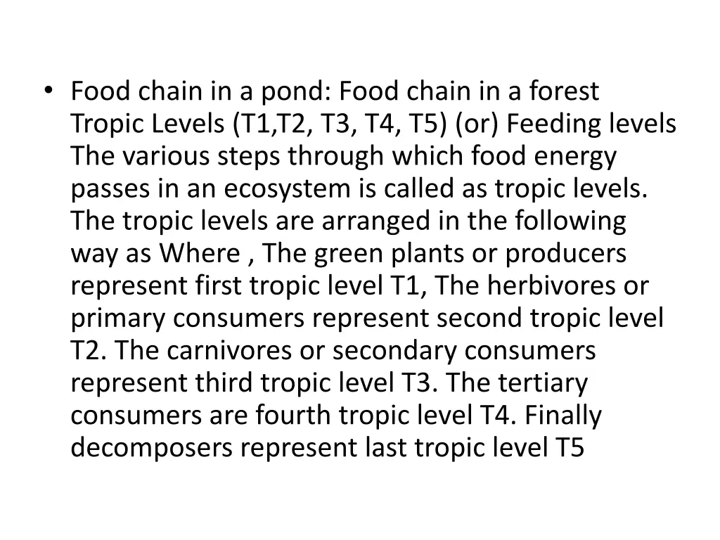 food chain in a pond food chain in a forest