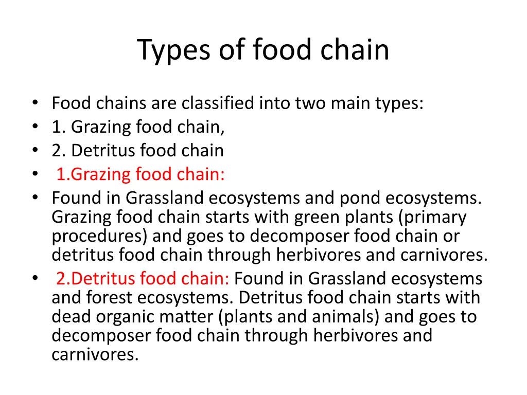 types of food chain