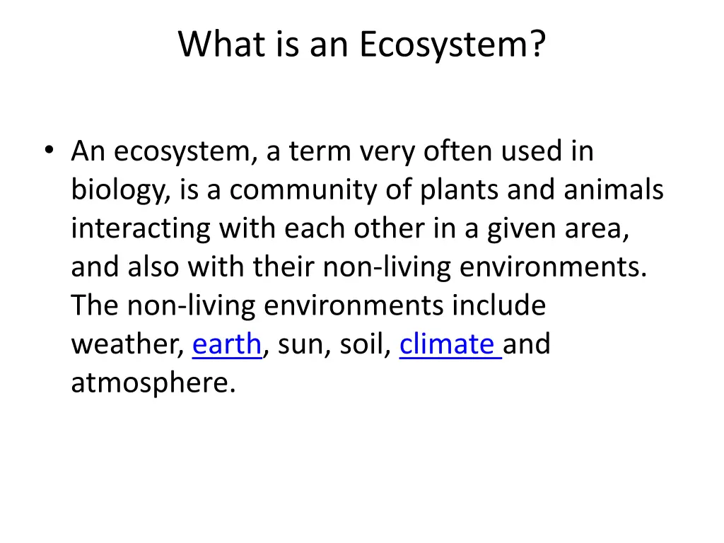 what is an ecosystem