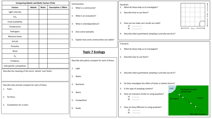 comparing abiotic and biotic factors tick