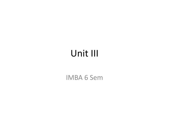 unit iii