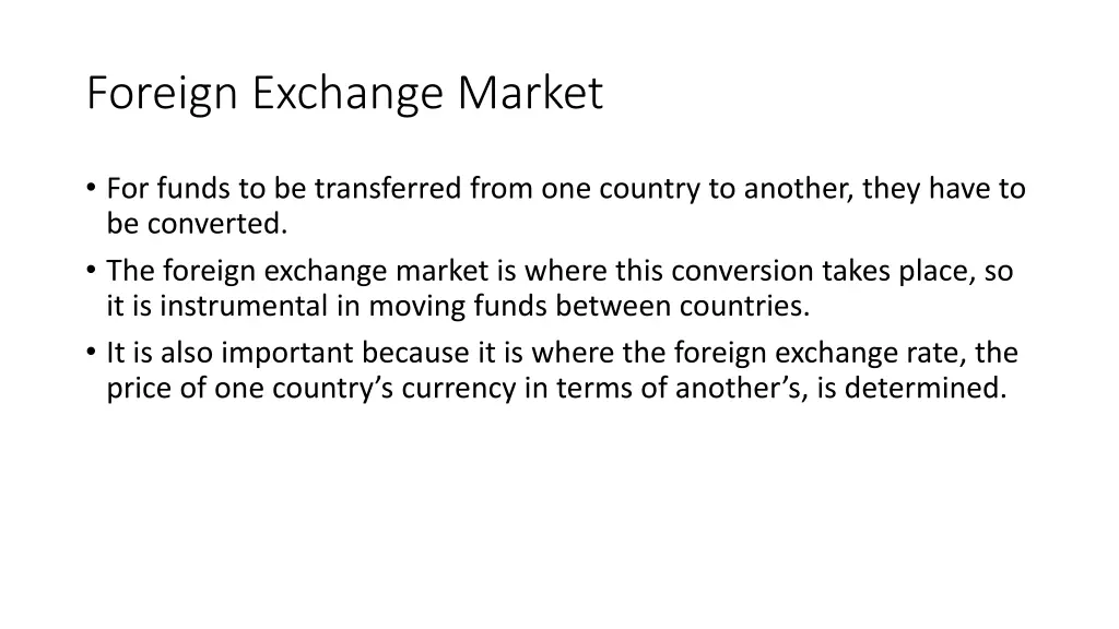 foreign exchange market