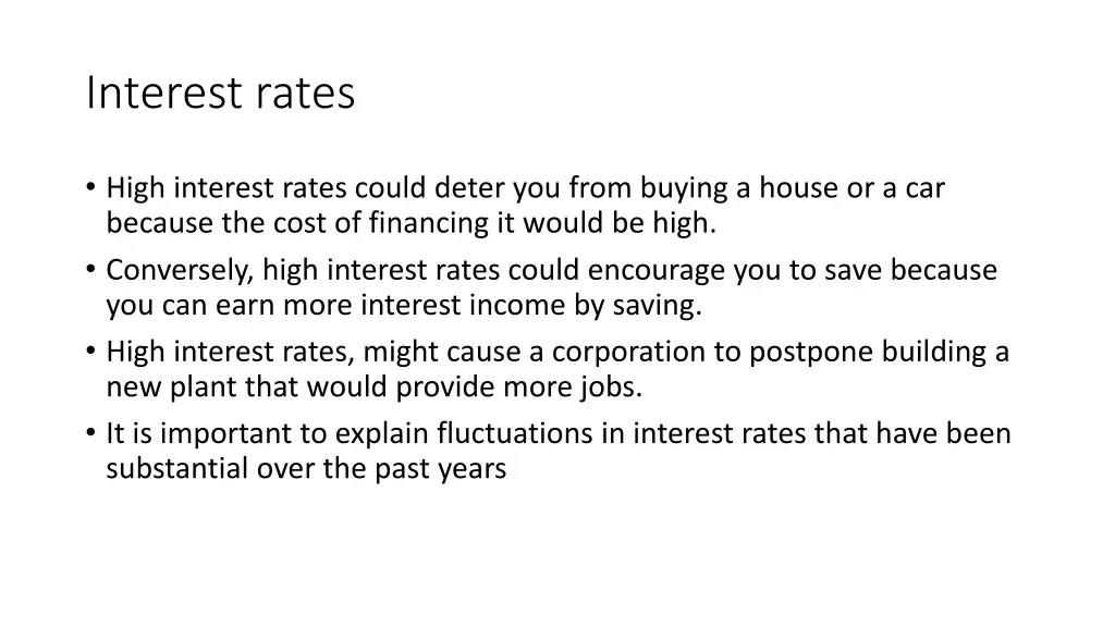 interest rates