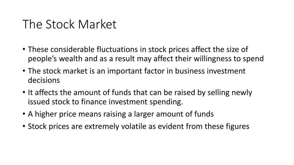 the stock market 1