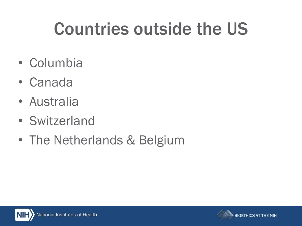 countries outside the us