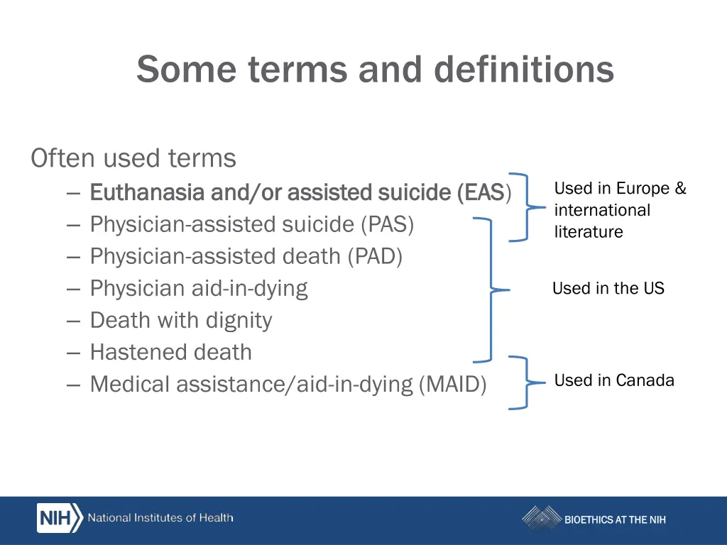 some terms and definitions