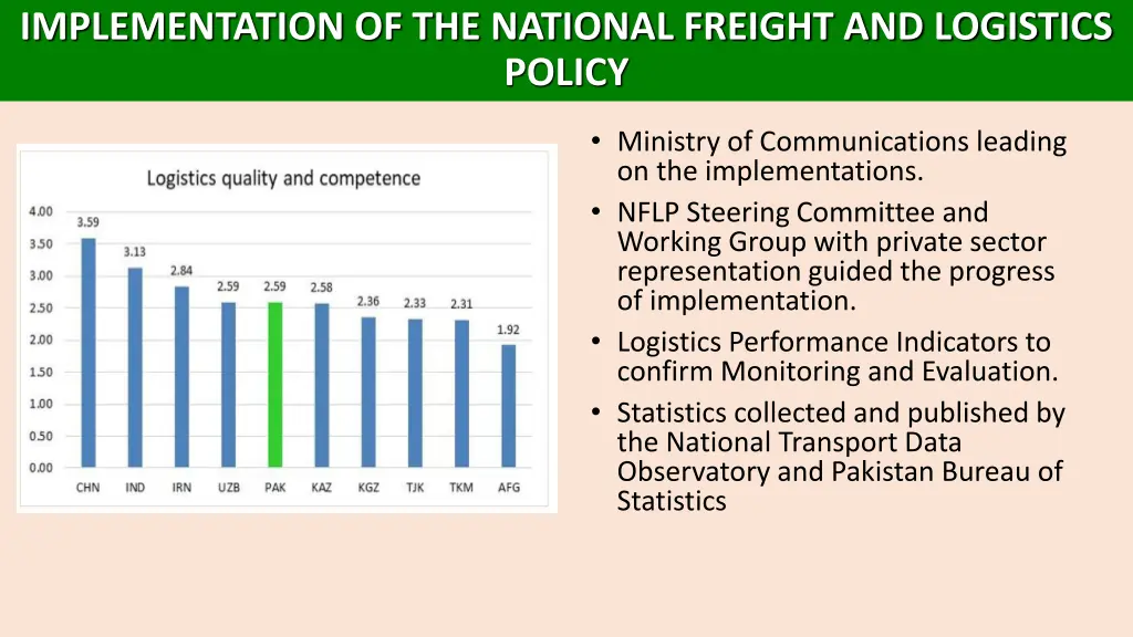 implementation of the national freight