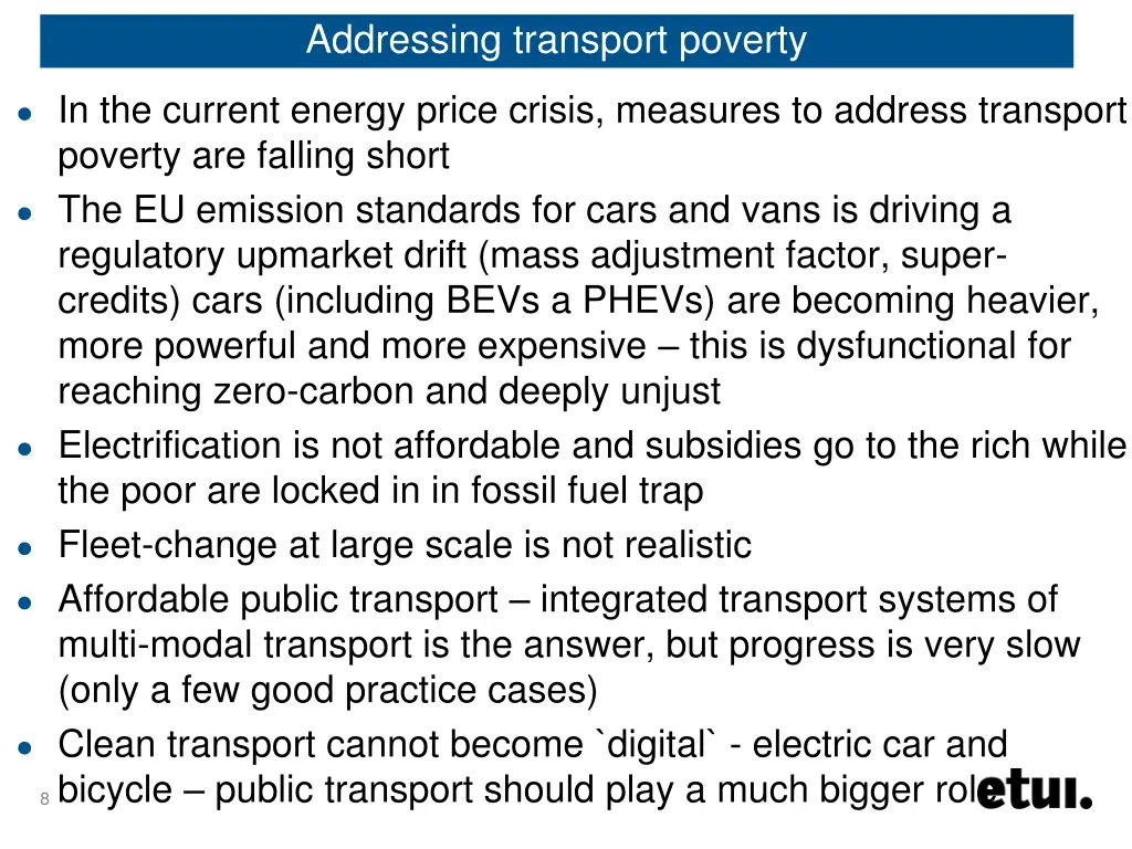 addressing transport poverty