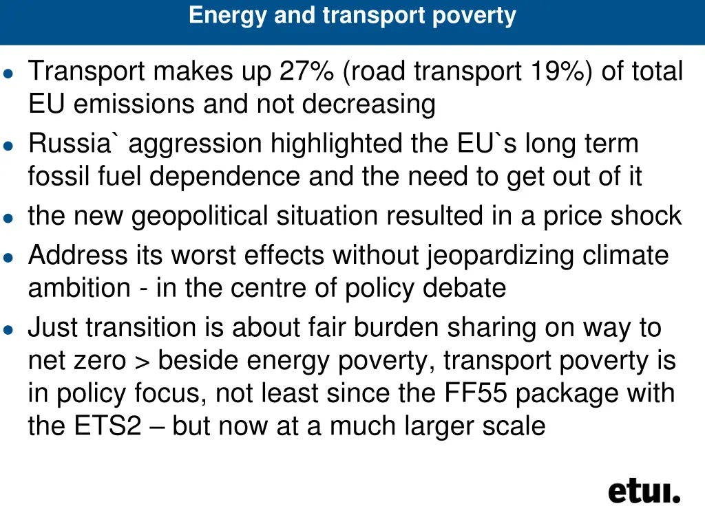 energy and transport poverty