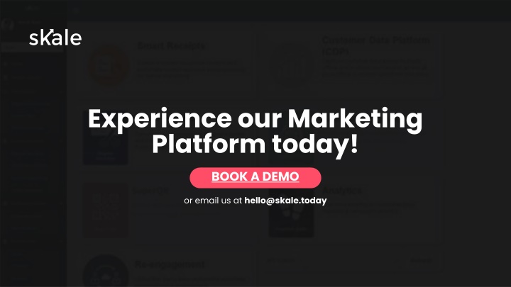 experience our marketing platform today book