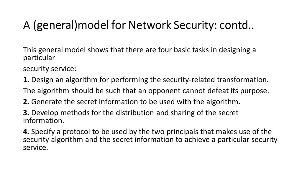 a general model for network a general model