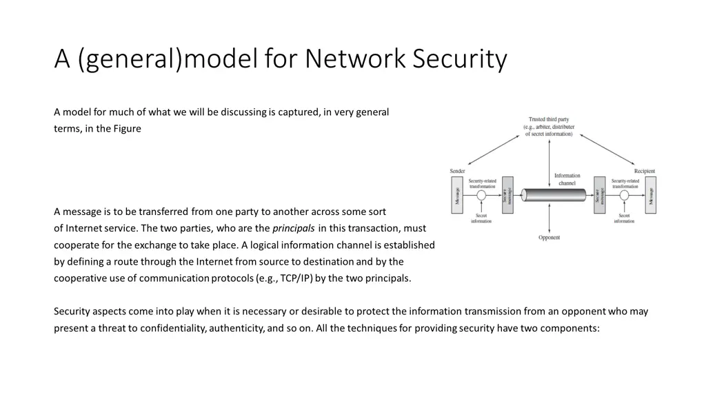 a general model for network security