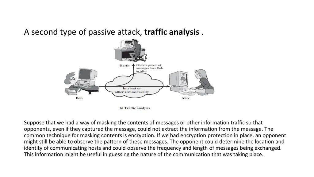 a second type of passive attack traffic analysis