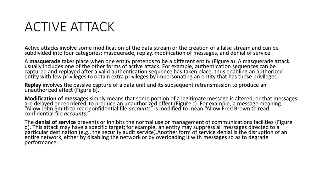active attack