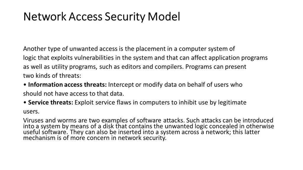 network access security model network access