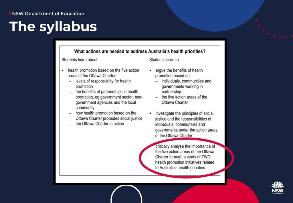 nsw department of education the syllabus