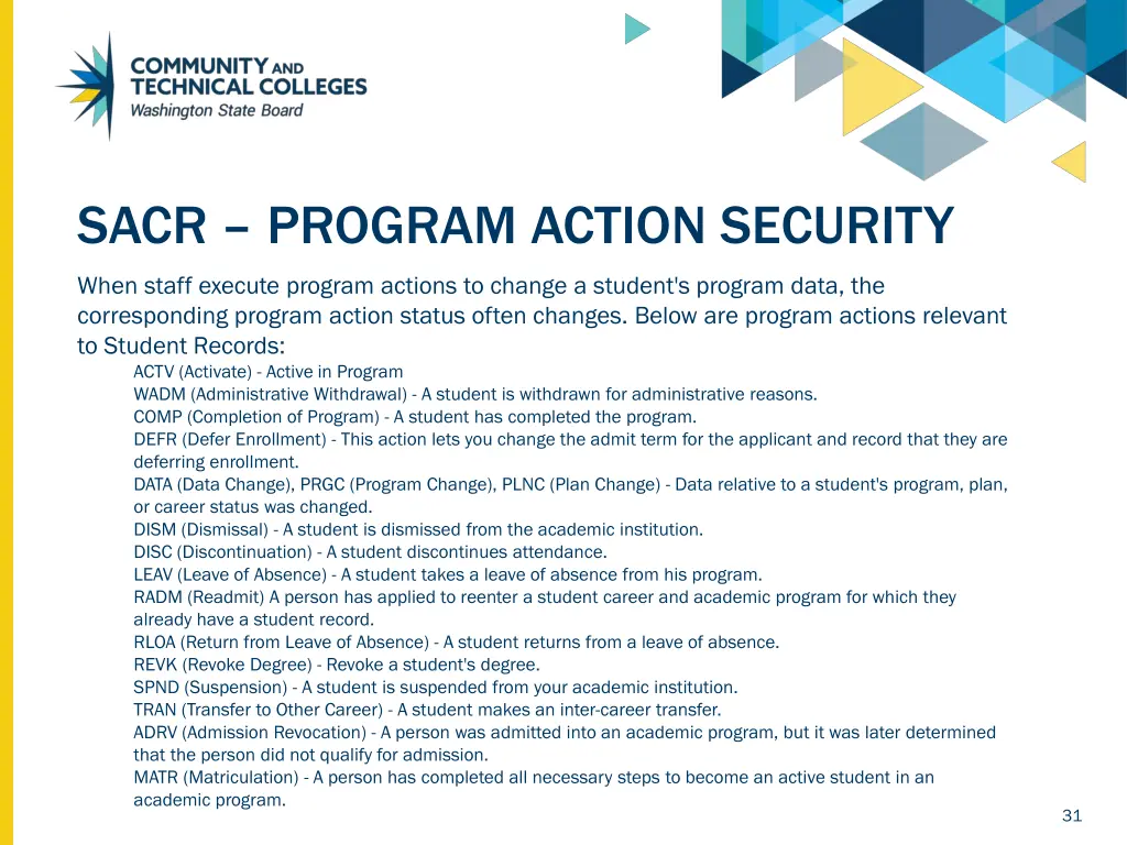 sacr program action security 1