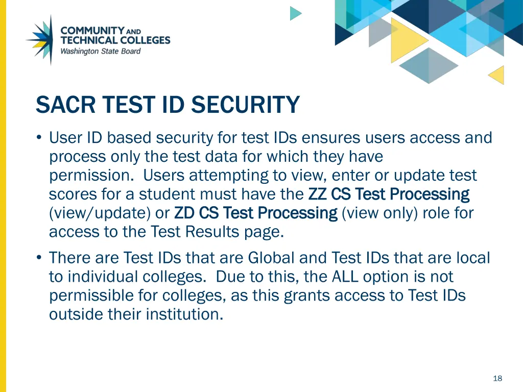 sacr test id security