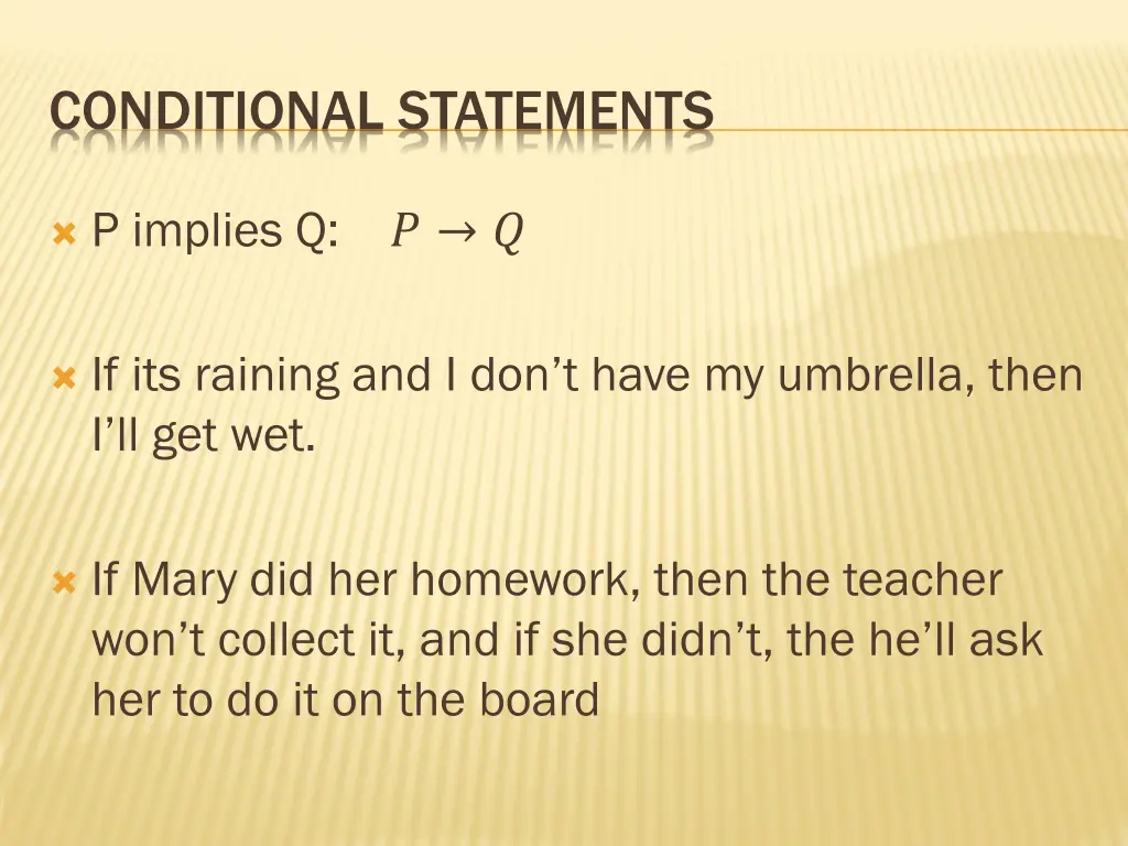 conditional statements