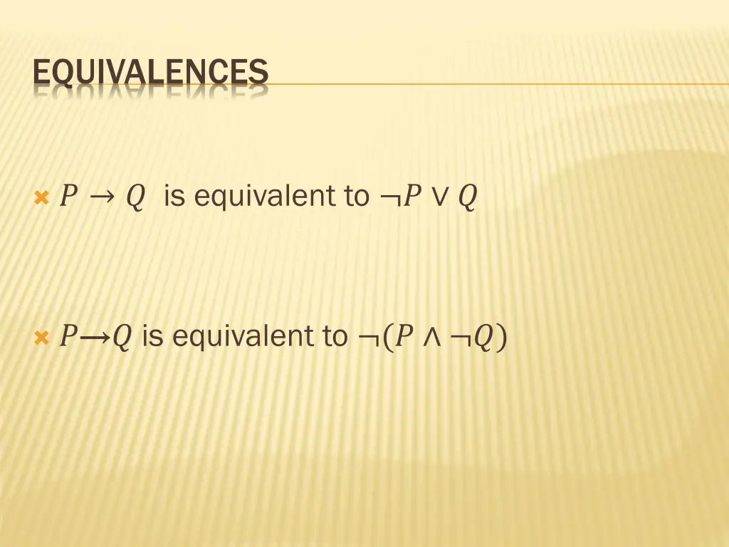 equivalences