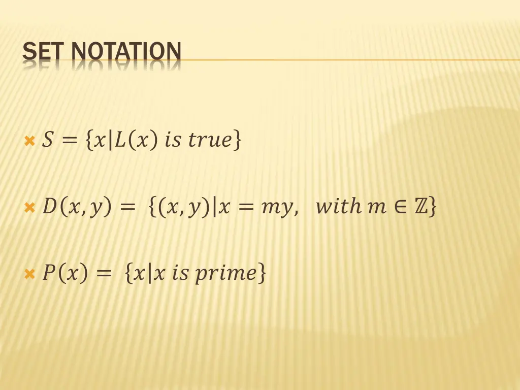 set notation