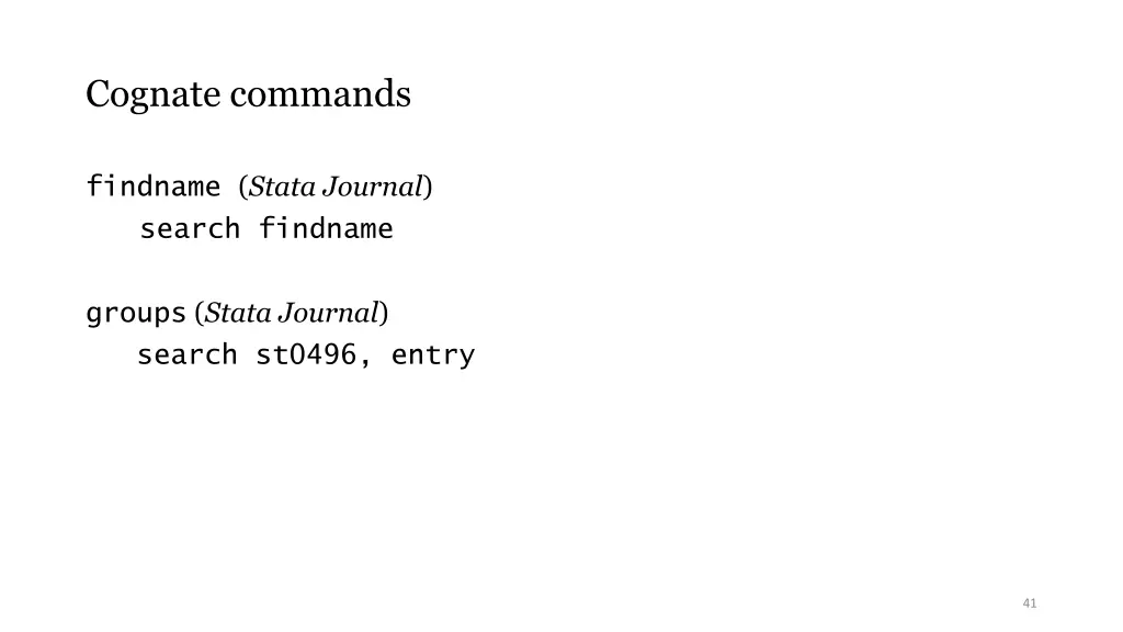 cognate commands