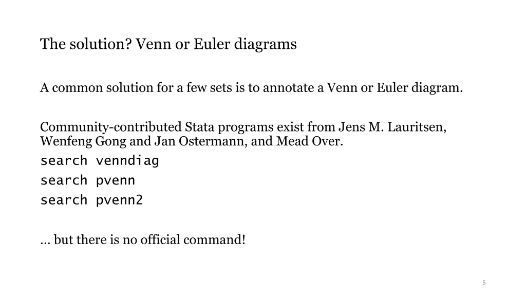 the solution venn or euler diagrams