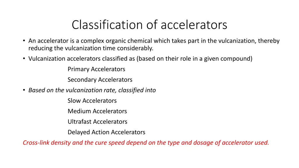 classification of accelerators