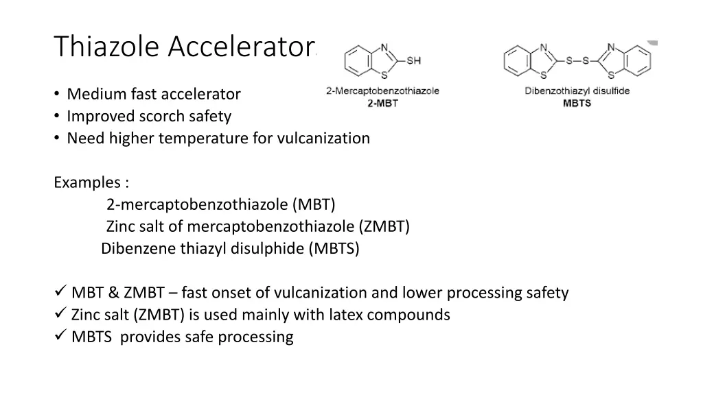 thiazole accelerators