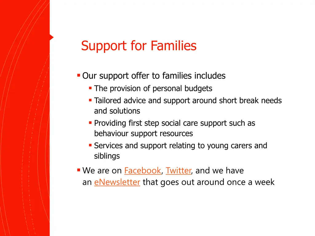 support for families