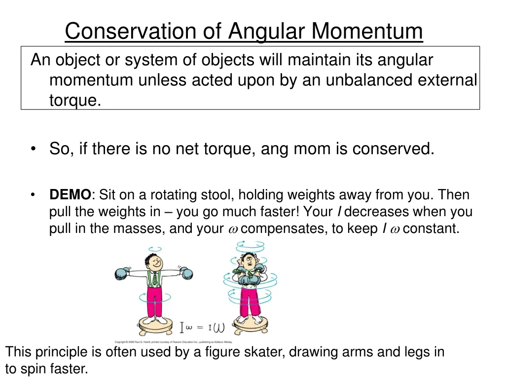 conservation of angular momentum an object