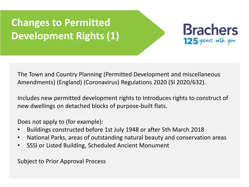 changes to permitted development rights 1