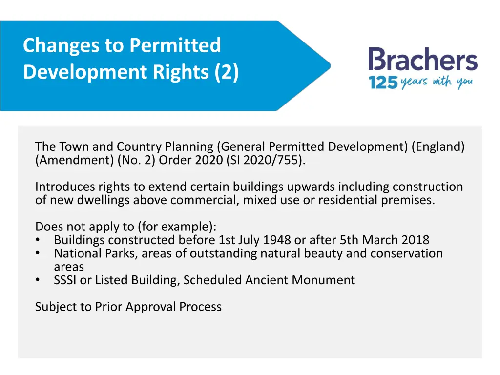 changes to permitted development rights 2