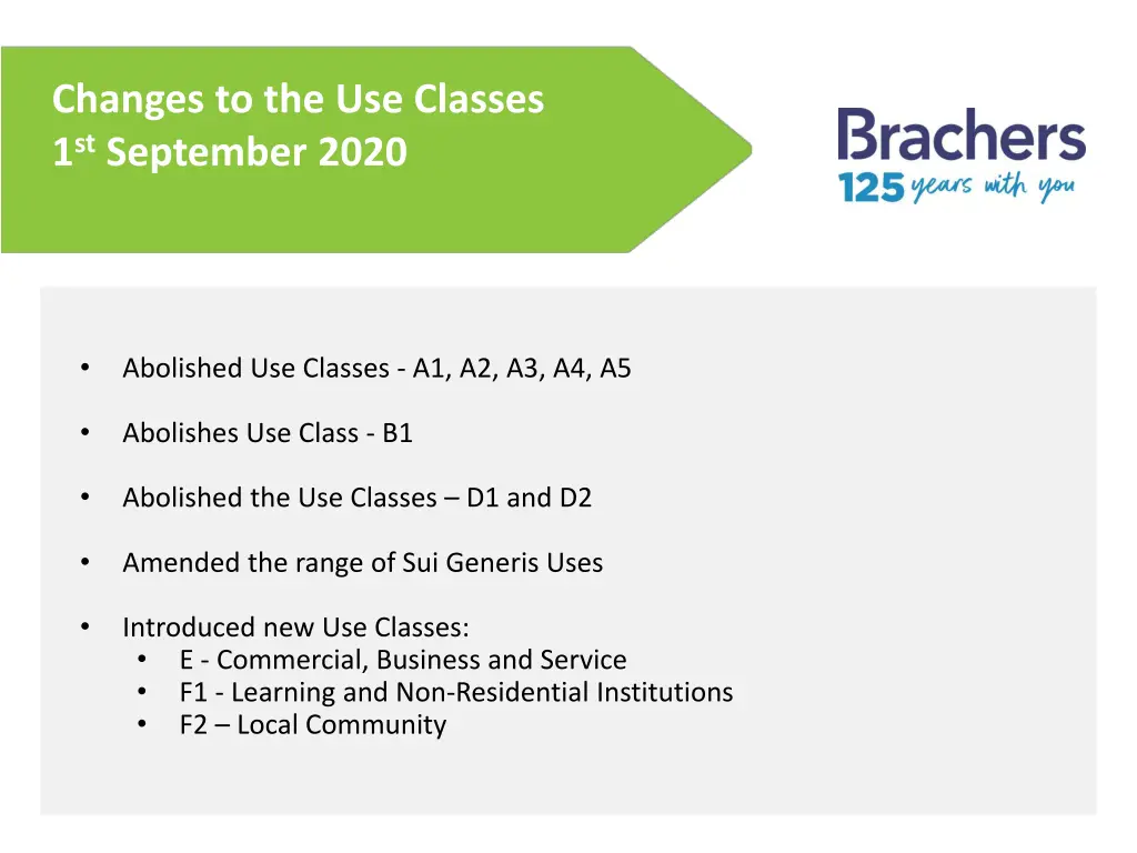 changes to the use classes 1 st september 2020 1