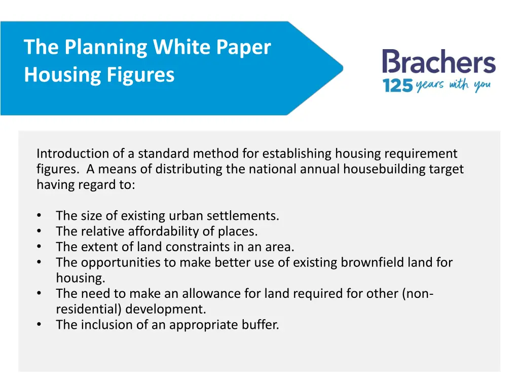 the planning white paper housing figures