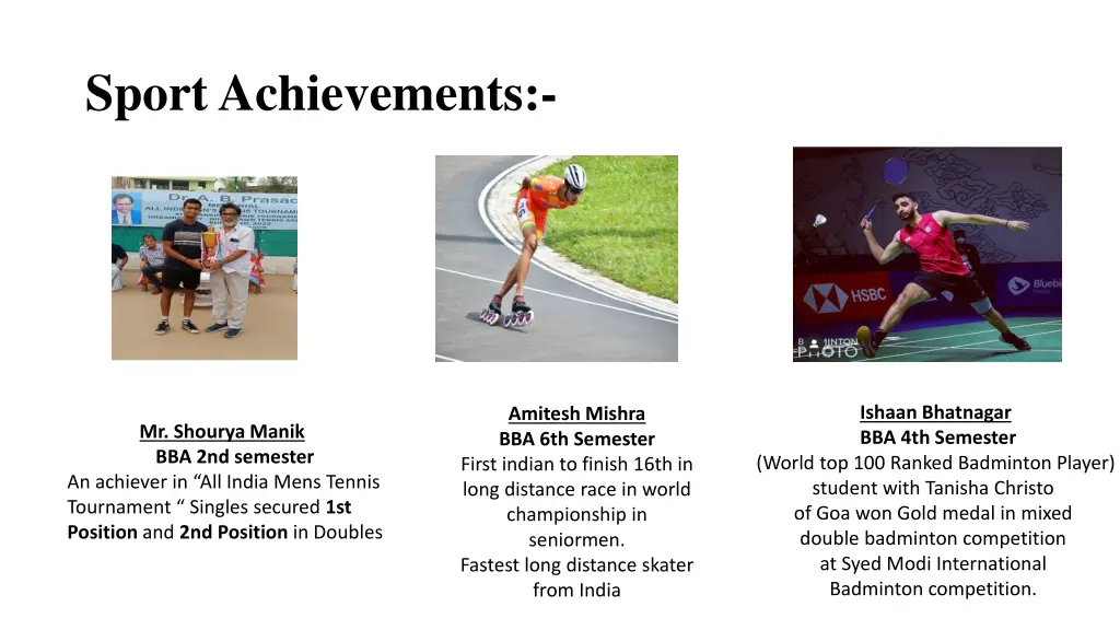 sport achievements