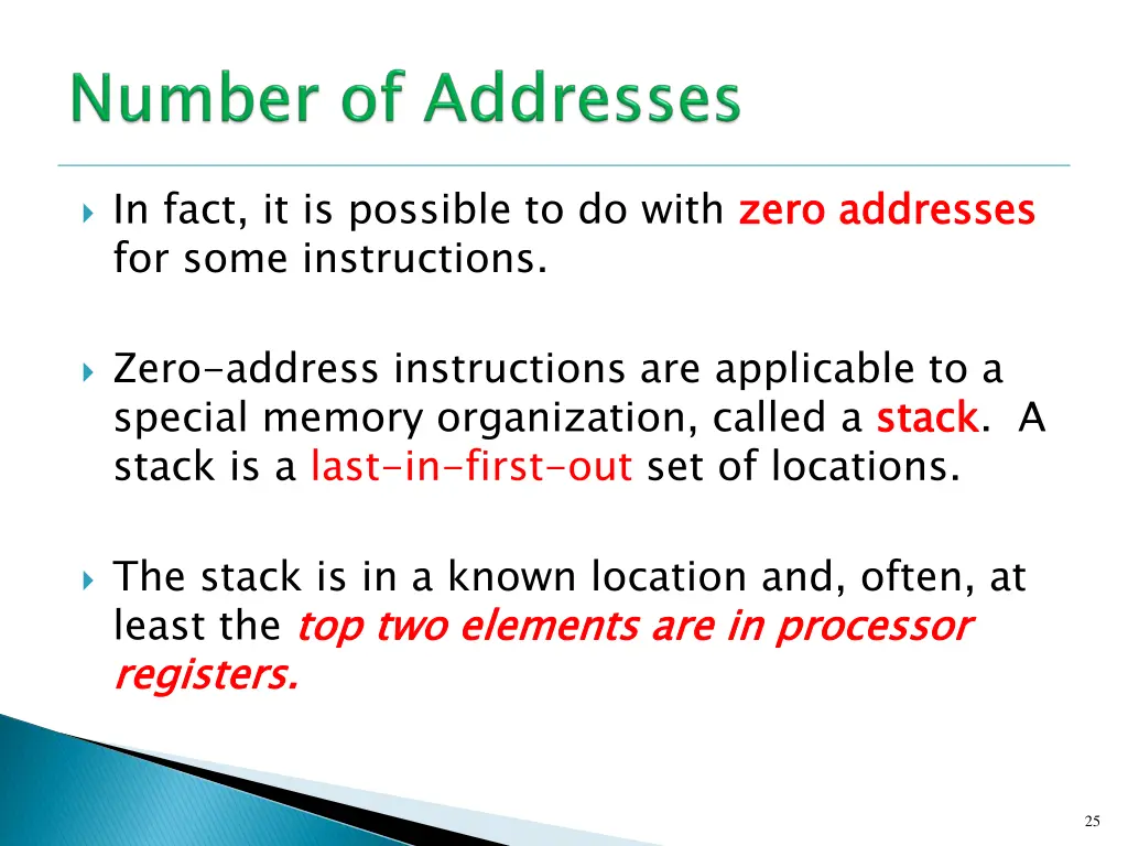 in fact it is possible to do with zero addresses