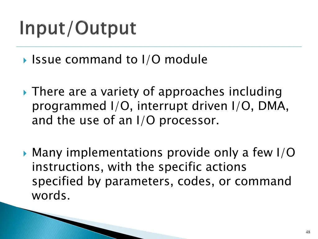 issue command to i o module