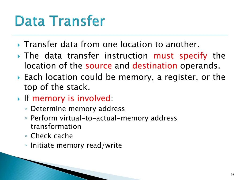 transfer data from one location to another