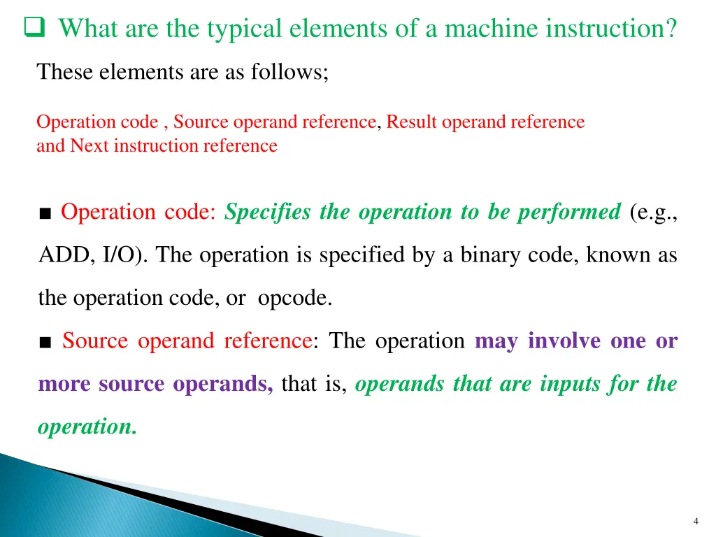 what are the typical elements of a machine