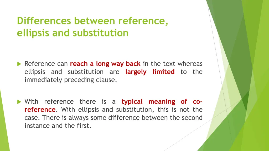 differences between reference ellipsis