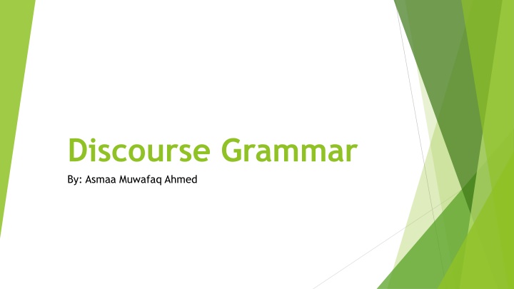 discourse grammar by asmaa muwafaq ahmed