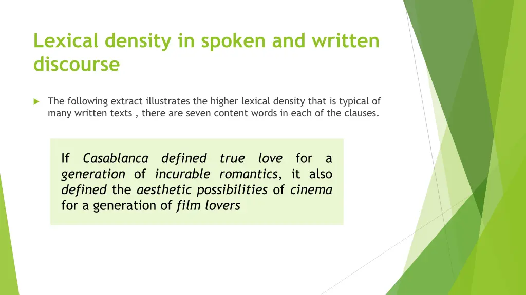 lexical density in spoken and written discourse 1